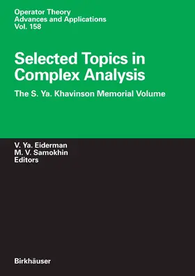 Eiderman / Samokhin |  Selected Topics in Complex Analysis | eBook | Sack Fachmedien