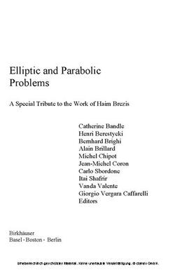 Bandle / Berestycki / Brighi |  Elliptic and Parabolic Problems | eBook | Sack Fachmedien