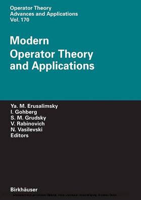 Erusalimskii / Gohberg / Grudsky |  Modern Operator Theory and Applications | eBook | Sack Fachmedien