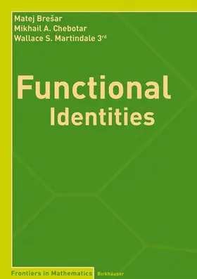 Brešar / Chebotar / Martindale |  Functional Identities | Buch |  Sack Fachmedien