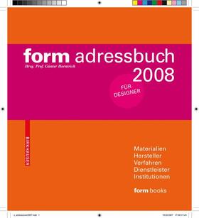 Peters / Horntrich |  form adressbuch 2008 | Buch |  Sack Fachmedien