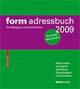  form adressbuch 2009 | Buch |  Sack Fachmedien