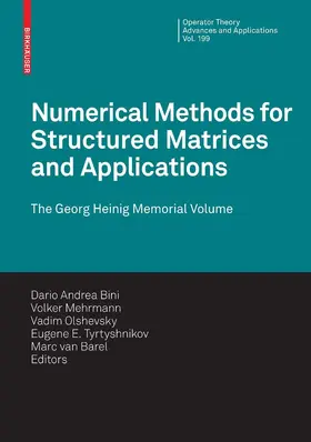 Bini / Mehrmann / Olshevsky |  Numerical Methods for Structured Matrices and Applications | eBook | Sack Fachmedien