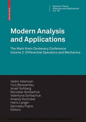 Adamyan / Berezansky / Gohberg |  Modern Analysis and Applications | eBook | Sack Fachmedien