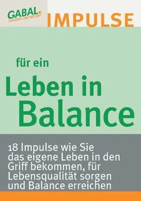 Reiter |  Leben in Balance | eBook | Sack Fachmedien