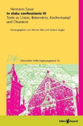 Sasse / Klän / Ziegler |  In statu confessionis III | Buch |  Sack Fachmedien