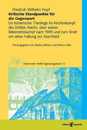 Büttner / Hopf / Klän |  Hopf, F: Kritische Standpunkte für die Gegenwart | Buch |  Sack Fachmedien