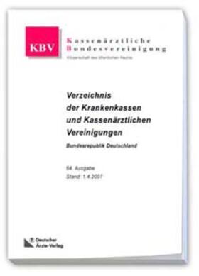  Verzeichnis der Krankenkassen und Kassenärztlichen Vereinigungen | Buch |  Sack Fachmedien