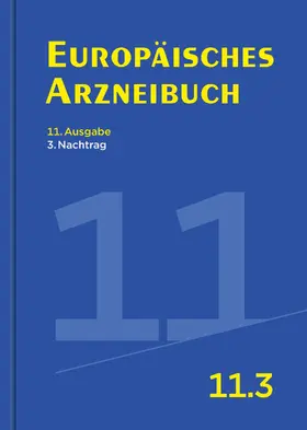  Europäisches Arzneibuch 11. Ausgabe, 3. Nachtrag | Buch |  Sack Fachmedien