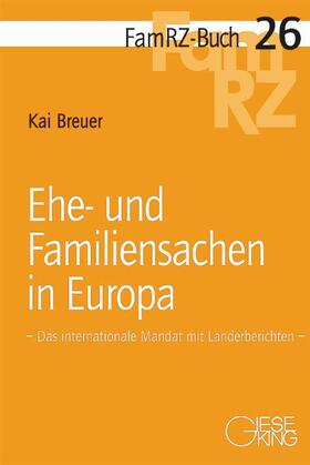 Breuer |  Ehe-und Familiensachen in Europa | Buch |  Sack Fachmedien