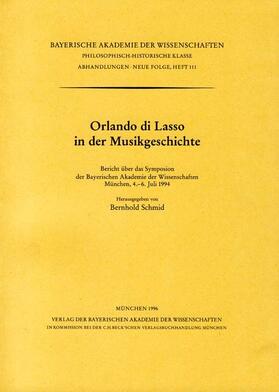  Orlando di Lasso in der Musikgeschichte | Buch |  Sack Fachmedien