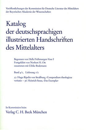 Bodemann / Schmidt / Fischer-Heetfeld |  Katalog der deutschsprachigen illustrierten Handschriften des Mittelalters Band 4/1, Lfg. 1/2: 27-36 | Buch |  Sack Fachmedien