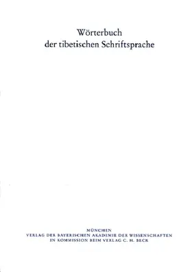  Wörterbuch der tibetischen Schriftsprache | Buch |  Sack Fachmedien