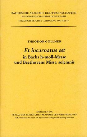  Et incarnatus est in Bachs h-moll-Messe und Beethovens Missa solemnis | Buch |  Sack Fachmedien