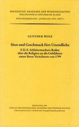 Wenz |  Sinn und Geschmack fürs Unendliche | Buch |  Sack Fachmedien