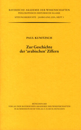 Kunitzsch |  Zur Geschichte der "arabischen" Ziffern | Buch |  Sack Fachmedien