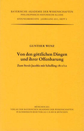 Wenz |  Von den göttlichen Dingen und ihrer Offenbarung | Buch |  Sack Fachmedien