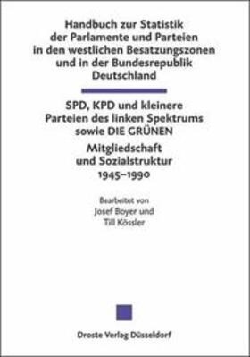 Boyer / Kössler |  Handbuch zur Statistik der Parlamente und Parteien in den westlichen Besatzungszonen und in der Bundesrepublik Deutschland | Buch |  Sack Fachmedien