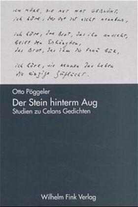 Pöggeler |  Der Stein hinterm Aug | Buch |  Sack Fachmedien