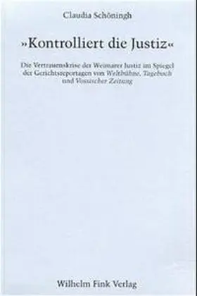 Schöningh |  "Kontrolliert die Justiz" | Buch |  Sack Fachmedien