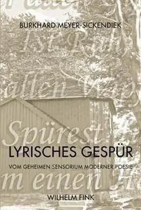 Meyer-Sickendiek |  Lyrisches Gespür | Buch |  Sack Fachmedien