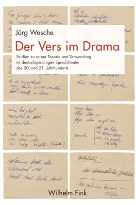 Wesche |  Der Vers im Drama | Buch |  Sack Fachmedien