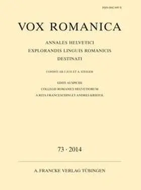  Vox Romanica 73 (2014) | Buch |  Sack Fachmedien