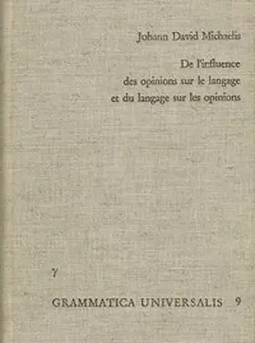 Michaelis |  De l'influence des opinions sur le langage, et du langage sur les opinions | Buch |  Sack Fachmedien