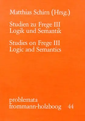 Holzboog |  Studien zu Frege / III | Buch |  Sack Fachmedien