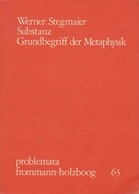 Stegmaier / Holzboog |  Substanz | Buch |  Sack Fachmedien