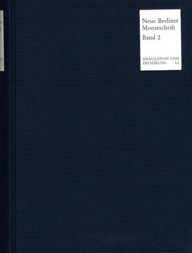  Neue Berliner Monatsschrift für Philosophie, Geschichte, Literatur und Kunst. Band 2 | Buch |  Sack Fachmedien