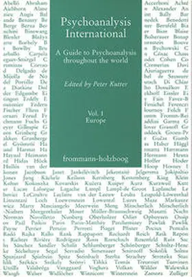 Kutter |  Psychoanalysis International | Buch |  Sack Fachmedien