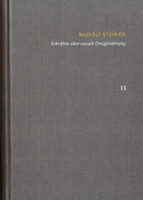 Steiner / Clement |  Rudolf Steiner: Schriften. Kritische Ausgabe / Band 13: Schriften über soziale Dreigliederung | Buch |  Sack Fachmedien