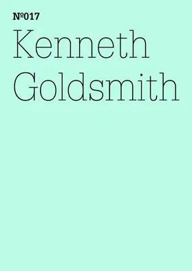 Goldsmith |  Kenneth Goldsmith | eBook | Sack Fachmedien