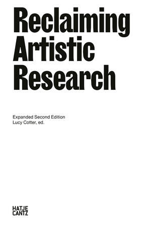 Arian / Abu Hamdan / Christov-Bakargiev |  Reclaiming Artistic Research | eBook | Sack Fachmedien