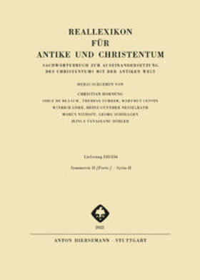 Brakmann / de Blaauw / Fuhrer |  Reallexikon für Antike und Christentum Lfg. 245/246 | Buch |  Sack Fachmedien