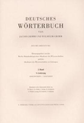 Grimm / Grimm |  Deutsches Wörterbuch. Neubearbeitung | Loseblattwerk |  Sack Fachmedien