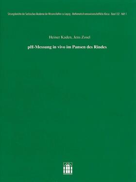Kaden / Zosel |  Kaden, H: pH-Messung in vivo im Pansen des Rindes | Buch |  Sack Fachmedien