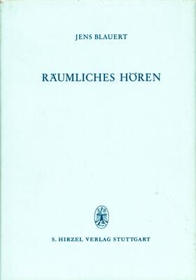 Blauert |  Räumliches Hören | eBook | Sack Fachmedien