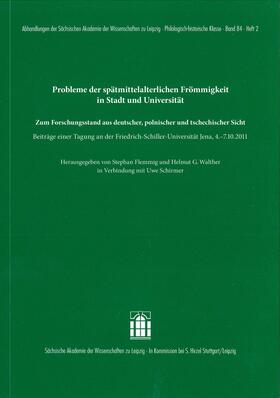 Flemmig / Walther |  Probleme der spätmittelalterlichen Frömmigkeit in Stadt und Universität | Buch |  Sack Fachmedien