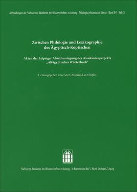 Dils / Popko |  Zwischen Philologie und Lexikographie des Ägyptisch-Koptischen | Buch |  Sack Fachmedien