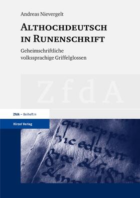 Nievergelt |  Althochdeutsch in Runenschrift | eBook | Sack Fachmedien