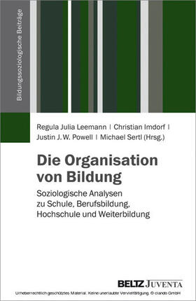 Imdorf / Sertl |  Die Organisation von Bildung | eBook | Sack Fachmedien