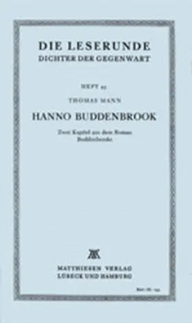 Mann |  Hanno Buddenbrook | Buch |  Sack Fachmedien