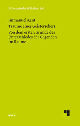 Kant / Reich |  Träume eines Geistersehers | Buch |  Sack Fachmedien