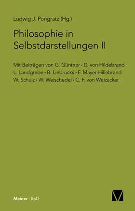 Pongratz |  Philosophie in Selbstdarstellungen | Buch |  Sack Fachmedien