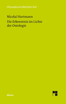 Hartmann |  Die Erkenntnis im Lichte der Ontologie | Buch |  Sack Fachmedien