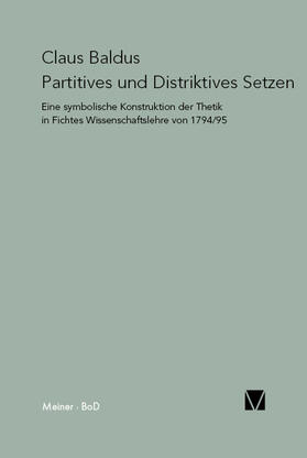 Baldus |  Partitives und Distriktives Setzen | Buch |  Sack Fachmedien