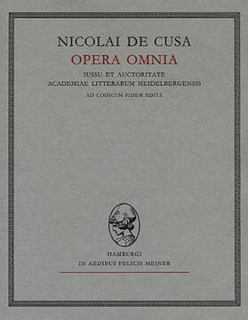 Bodewig / Haubst |  Nicolai de Cusa Opera omnia | Buch |  Sack Fachmedien