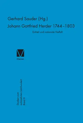 Sauder |  Johann Gottfried Herder (1744-1803) | Buch |  Sack Fachmedien